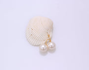 Round Freshwater Pearl Hook Earrings