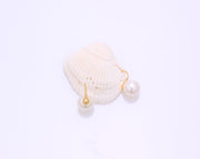 Round Freshwater Pearl Hook Earrings