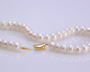 Salty Freshwater Button Pearl Necklaces