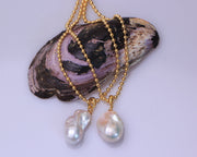 Salty Large Baroque Freshwater Pearl Necklace